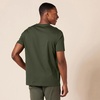 Amazon Essentials Men’s Short-Sleeve Cotton Henley T-Shirt(Black/Olive)