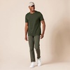Amazon Essentials Men’s Short-Sleeve Cotton Henley T-Shirt(Black/Olive)
