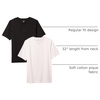 Amazon Essentials Men’s Short-Sleeve Cotton Henley T-Shirt(Black/White)