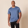 Amazon Essentials Men’s Short-Sleeve Cotton Henley T-Shirt(Denim/Navy)