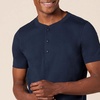 Amazon Essentials Men’s Short-Sleeve Cotton Henley T-Shirt(Denim/Navy)