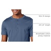 Amazon Essentials Men’s Short-Sleeve Cotton Henley T-Shirt(Navy/Blue)