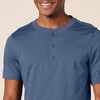 Amazon Essentials Men’s Short-Sleeve Cotton Henley T-Shirt(Navy/Blue)