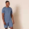 Amazon Essentials Men’s Short-Sleeve Cotton Henley T-Shirt(Navy/Blue)