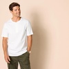 Amazon Essentials Men’s Short-Sleeve Cotton Henley T-Shirt(White)