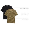 Amazon Essentials Men’s Short-Sleeve Crewneck Pocket T-Shirts(Black  Camo Print)