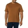 Amazon Essentials Men’s Short-Sleeve Crewneck Pocket T-Shirts(Black/Brown)