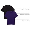 Amazon Essentials Men’s Short-Sleeve Crewneck Pocket T-Shirts(Black/Dark Purple)