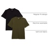 Amazon Essentials Men’s Short-Sleeve Crewneck Pocket T-Shirts(Black/Olive)