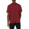 Amazon Essentials Men’s Short-Sleeve Crewneck Pocket T-Shirts(Charcoal Heather/Burgundy)