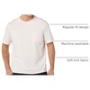 Amazon Essentials Men’s Short-Sleeve Crewneck Pocket T-Shirts(Heather Grey/Pale Pink)