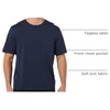 Amazon Essentials Men’s Short-Sleeve Crewneck Pocket T-Shirts(Navy  Boat Print)