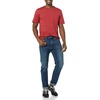 Amazon Essentials Men’s Short-Sleeve Crewneck Pocket T-Shirts(Navy/Dark Red)