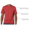 Amazon Essentials Men’s Short-Sleeve Crewneck Pocket T-Shirts(Navy/Dark Red)