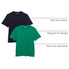 Amazon Essentials Men’s Short-Sleeve Crewneck Pocket T-Shirts(Navy/Green)