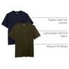 Amazon Essentials Men’s Short-Sleeve Crewneck Pocket T-Shirts(Navy/Olive  Stripe)