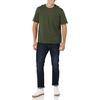 Amazon Essentials Men’s Short-Sleeve Crewneck Pocket T-Shirts(Navy/Olive  Stripe)