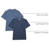 Amazon Essentials Men’s Short-Sleeve Crewneck Pocket T-Shirts(Washed Blue  Tonal Floral Print)