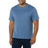Amazon Essentials Men’s Short-Sleeve Crewneck Pocket T-Shirts(Washed Blue  Tonal Floral Print)