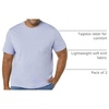 Amazon Essentials Men’s Short-Sleeve Crewneck Pocket T-Shirts(Washed Blue/Lavender)