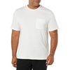 Amazon Essentials Men’s Short-Sleeve Crewneck Pocket T-Shirts(White/Aqua)