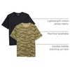 Amazon Essentials Men’s Slim-Fit Crewneck Short Sleeve Cotton T-Shirts(Black  Camo Print)