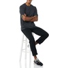 Amazon Essentials Men’s Slim-Fit Crewneck Short Sleeve Cotton T-Shirts(Charcoal Heather/Burgundy)
