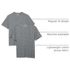 Amazon Essentials Men’s Slim-Fit Crewneck Short Sleeve Cotton T-Shirts(Heather Grey  Cactus Print)