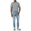 Amazon Essentials Men’s Slim-Fit Crewneck Short Sleeve Cotton T-Shirts(Heather Grey/White)
