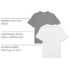 Amazon Essentials Men’s Slim-Fit Crewneck Short Sleeve Cotton T-Shirts(Heather Grey/White)