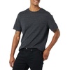 Amazon Essentials Men’s Slim-Fit Crewneck Short Sleeve Cotton T-Shirts(Navy/Charcoal Heather)