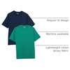 Amazon Essentials Men’s Slim-Fit Crewneck Short Sleeve Cotton T-Shirts(Navy/Green)