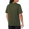 Amazon Essentials Men’s Slim-Fit Crewneck Short Sleeve Cotton T-Shirts(Navy/Olive  Stripe)
