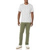 Amazon Essentials Men’s Slim-Fit Crewneck Short Sleeve Cotton T-Shirts(White pineapple Print)