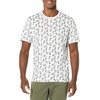Amazon Essentials Men’s Slim-Fit Crewneck Short Sleeve Cotton T-Shirts(White pineapple Print)