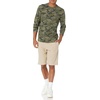 Amazon Essentials Men’s Slim-Fit Long Sleeve T-Shirt(Green Camo)