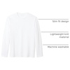 Amazon Essentials Men’s Slim-Fit Long Sleeve T-Shirt(White)