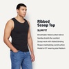 Amazon Essentials Men’s Slim-Fit Ribbed Tank Top, Pack of 2(Black)