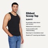 Amazon Essentials Men’s Slim-Fit Ribbed Tank Top, Pack of 2(Charcoal/Black)