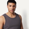 Amazon Essentials Men’s Slim-Fit Ribbed Tank Top, Pack of 2(Charcoal/Black)
