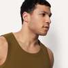 Amazon Essentials Men’s Slim-Fit Ribbed Tank Top, Pack of 2(Dark Olive/Deep Brown)