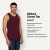 Amazon Essentials Men’s Slim-Fit Ribbed Tank Top, Pack of 2(Red/Dark Burgundy)