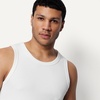Amazon Essentials Men’s Slim-Fit Ribbed Tank Top, Pack of 2(White)