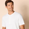 Amazon Essentials Men’s Slim-Fit Short-Sleeve Pique Henley Shirt, Pack of 2(White)