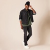 Amazon Essentials Short Sleeve Henley Shirt for Men – Regular-Fit Pique (Available in Big & Tall), Pack of 2(Black/Olive)