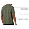 Amazon Essentials Short Sleeve Henley Shirt for Men – Regular-Fit Pique (Available in Big & Tall), Pack of 2(Black/Olive)