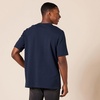 Amazon Essentials Short Sleeve Henley Shirt for Men – Regular-Fit Pique (Available in Big & Tall), Pack of 2(Navy/White)