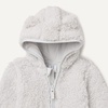 Amazon Essentials Unisex Babies’ Hooded Sherpa Jacket(Dove Grey)