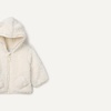 Amazon Essentials Unisex Babies’ Hooded Sherpa Jacket(Ivory)