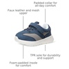 Amazon Essentials Unisex Kids and Toddlers’ Hook and Loop Athletic Sneakers for Boys and Girls(Navy)